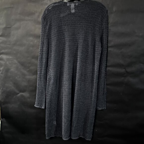 Jones New York Gray Size Large Knit Tank Cardigan 2 pieces matching Set Boho - Picture 6 of 6